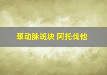 颈动脉斑块 阿托伐他